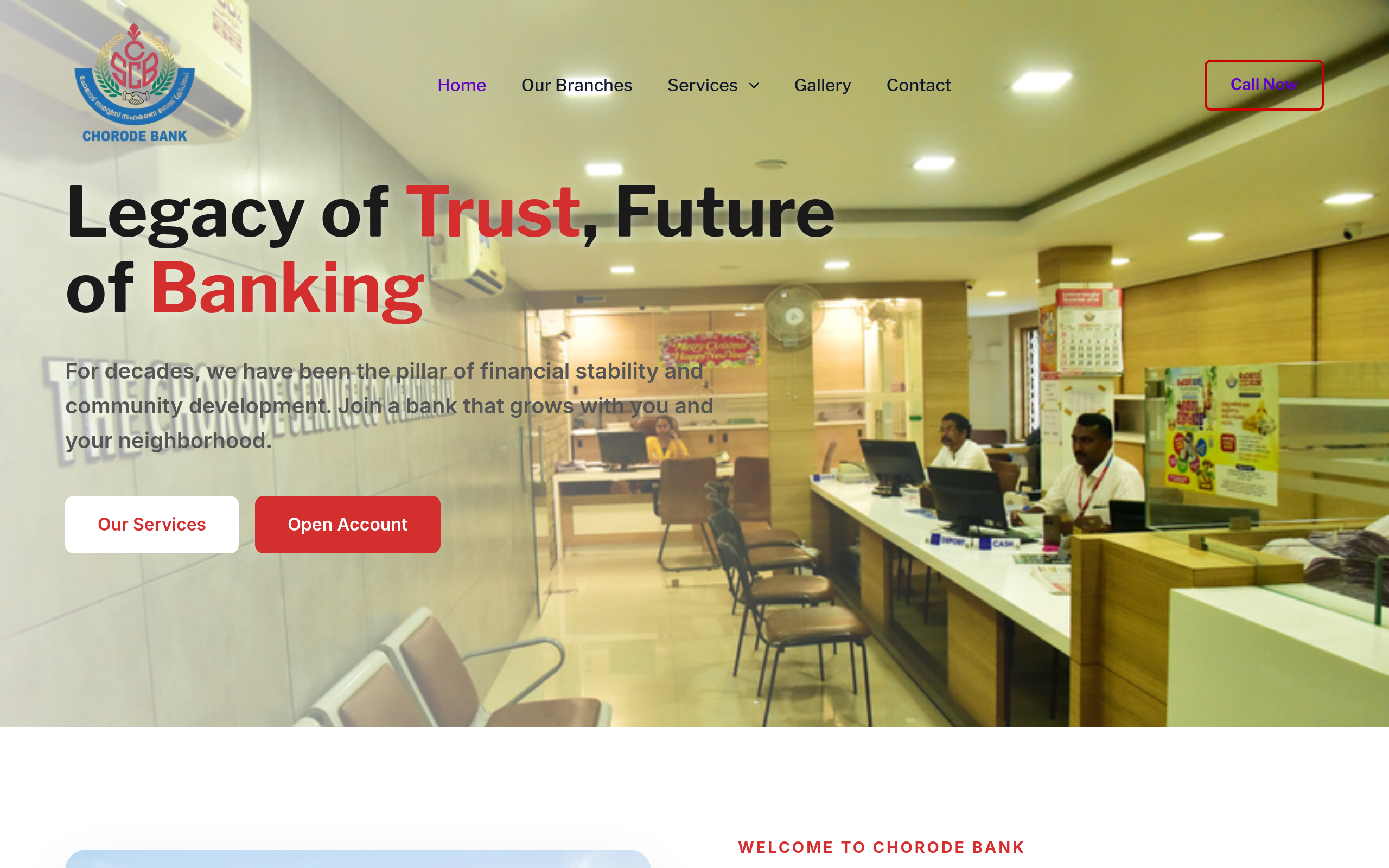 Chorode SCB Homepage Screenshot