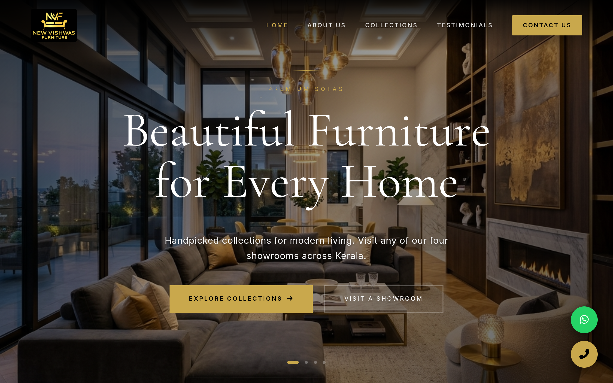 New Vishwas Furniture Homepage Screenshot