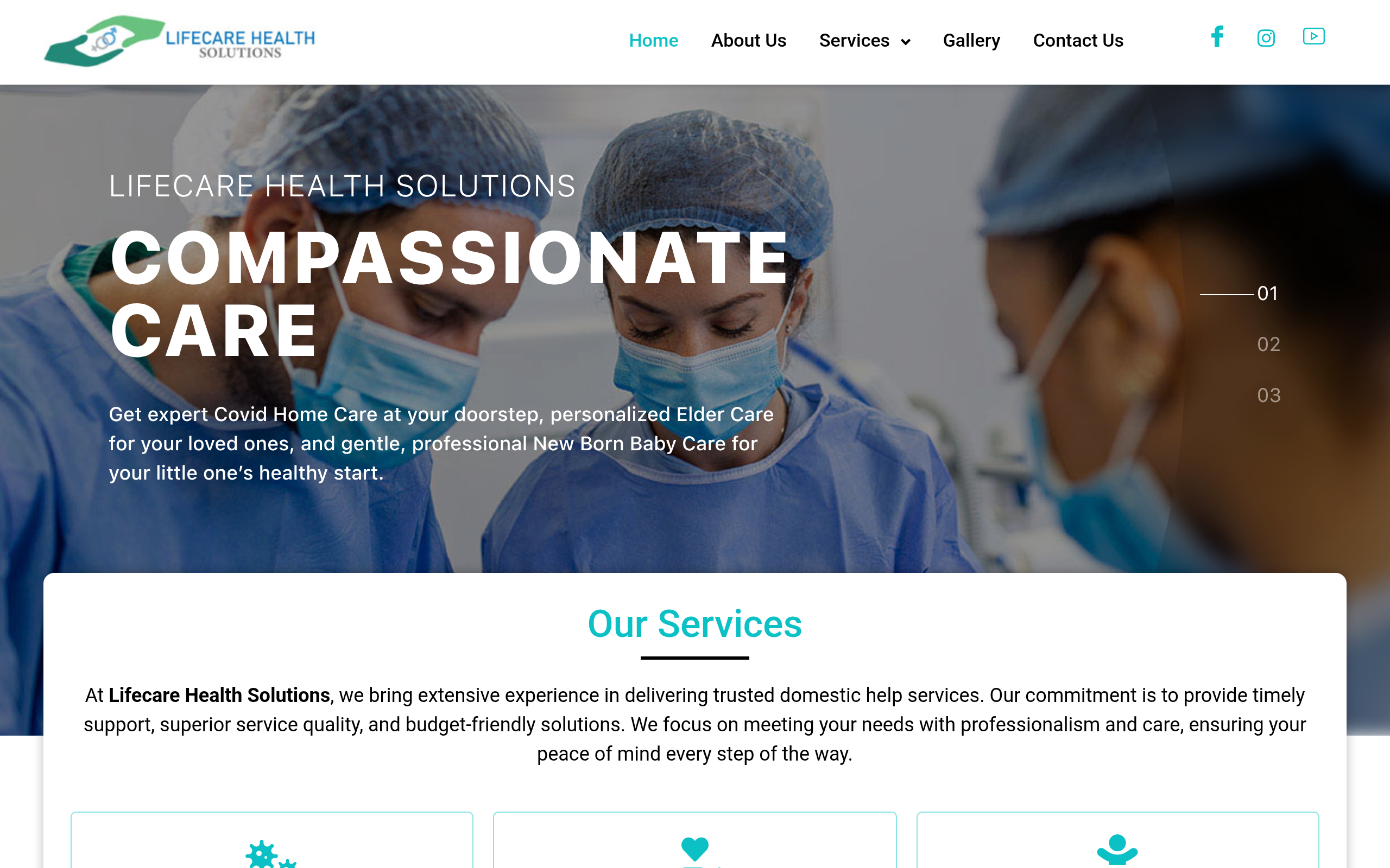 Life Care Health Solutions Homepage Screenshot